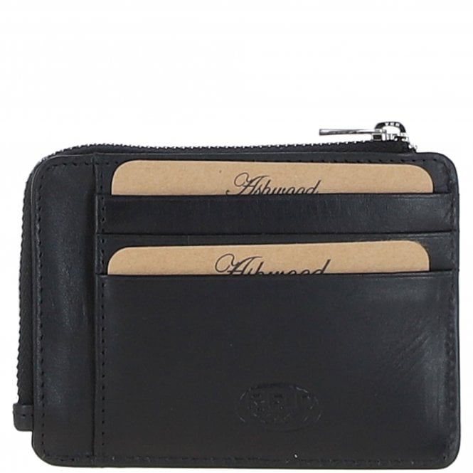 Ashwood Leather Leather Card Holder Black: 1275-VT