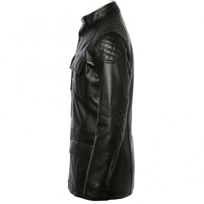 Ashwood Leather Leather Coat Black : Brontes