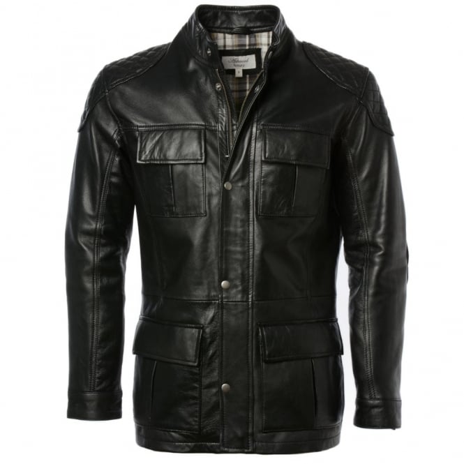ashwood leather Leather Coat Black : Brontes