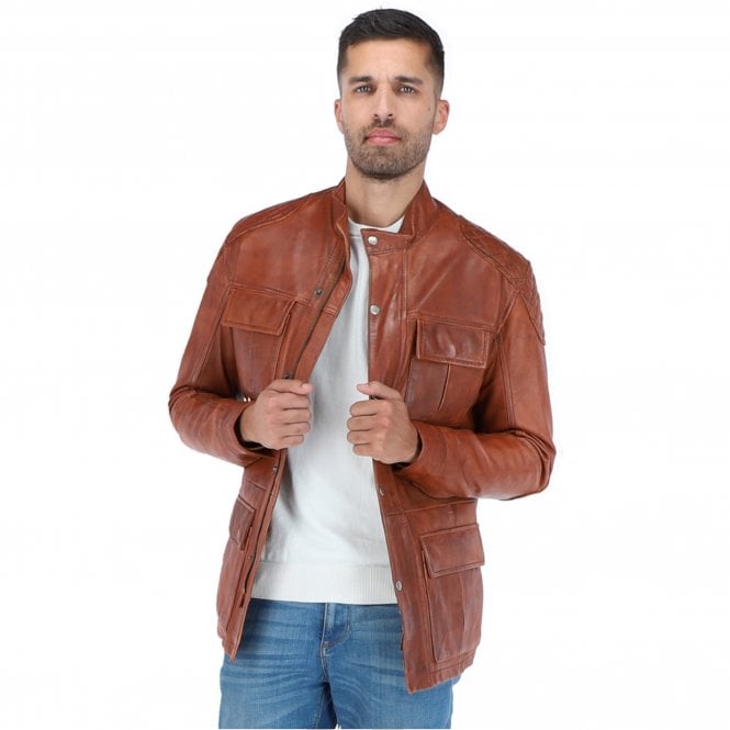 Ashwood Leather Leather Coat Tan : Brontes