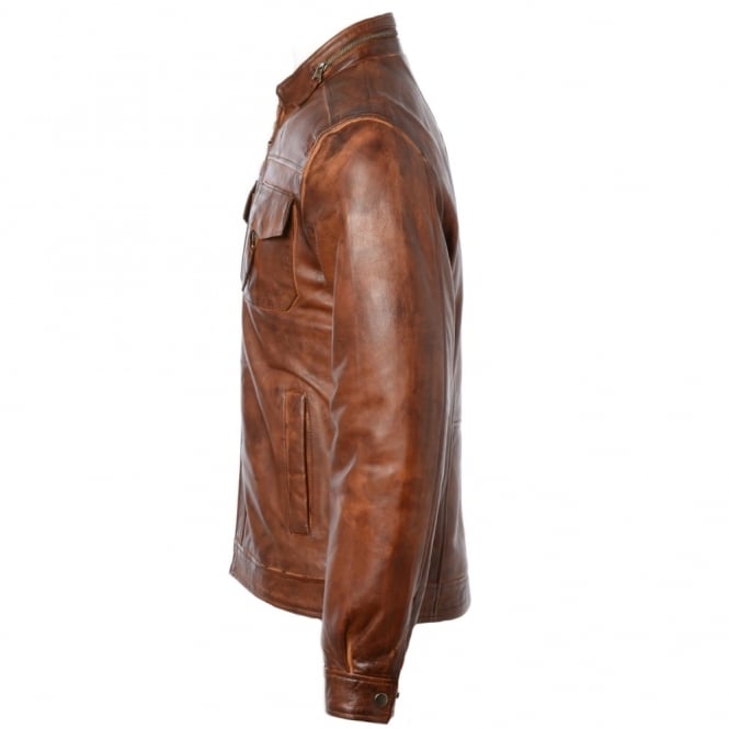 ashwood Leather Leather Jacket Tan : Edinburgh