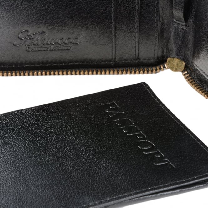 Ashwood Leather Leather Travel Wallet Black : TW-01