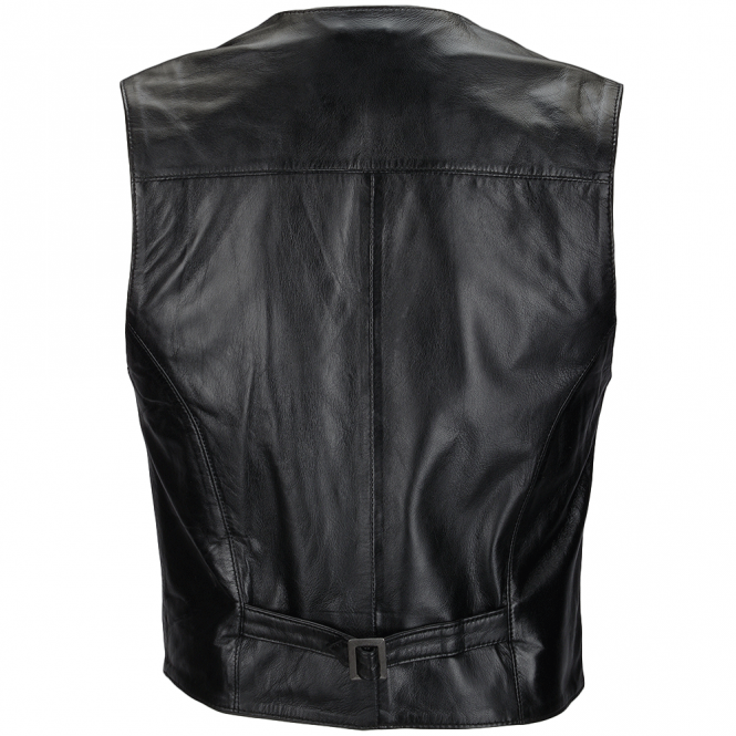 Ashwood Leather Leather Waistcoat Black : Tudor