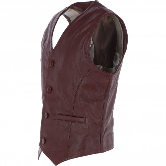 Ashwood Leather Leather Waistcoat Borduex : Tudor