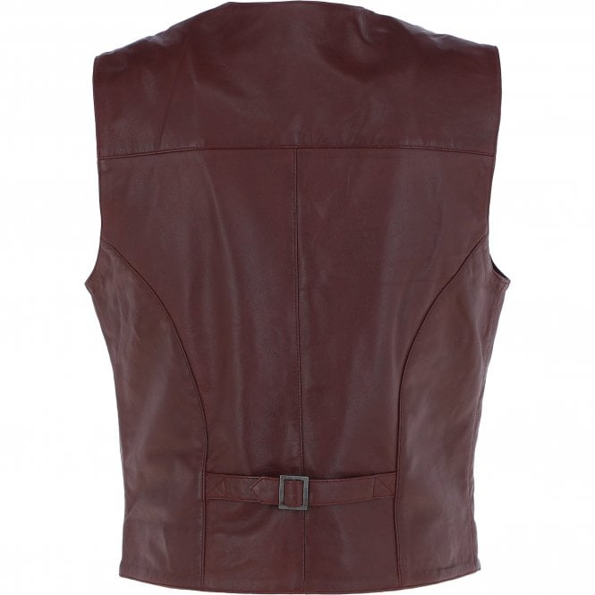 Ashwood Leather Leather Waistcoat Borduex : Tudor