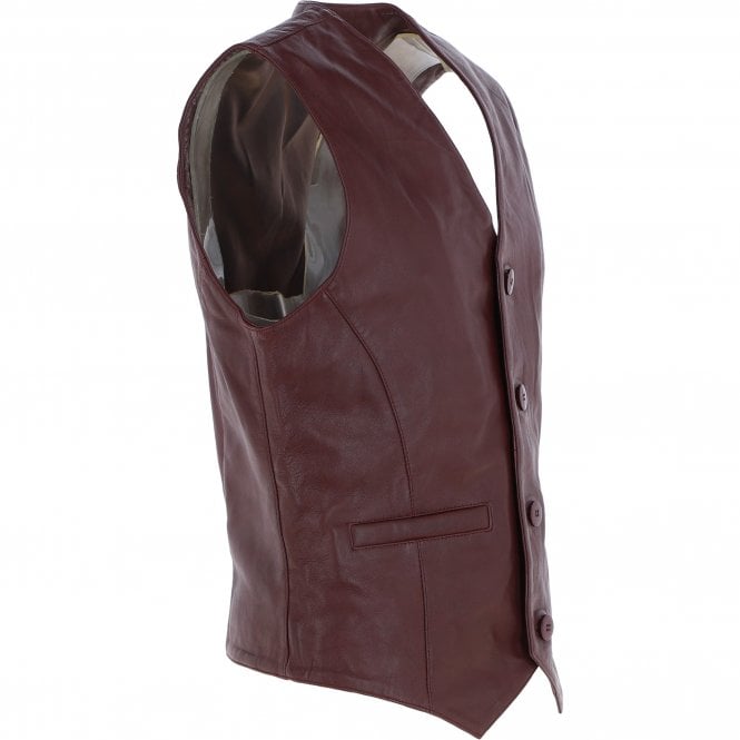 Ashwood Leather Leather Waistcoat Borduex : Tudor
