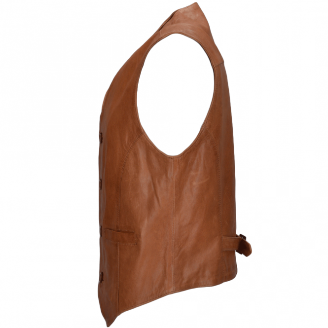 Ashwood Leather Leather Waistcoat Tan/app : Tudor