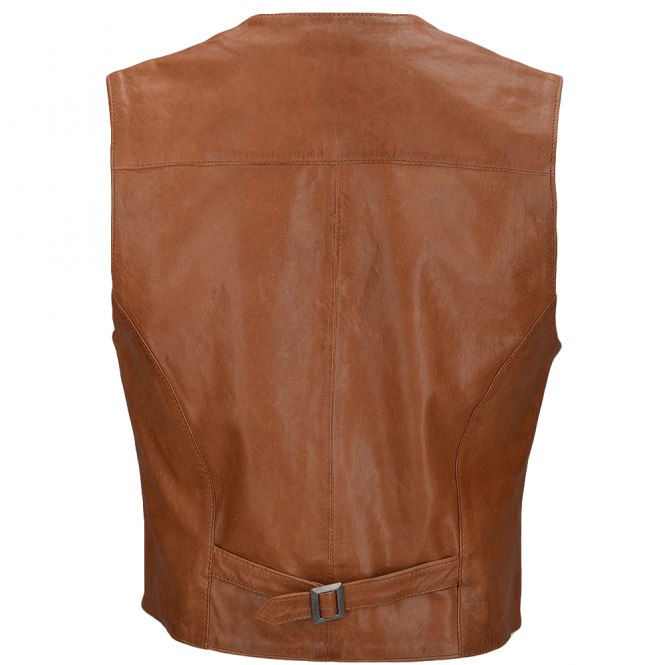 Ashwood Leather Leather Waistcoat Tan/app : Tudor