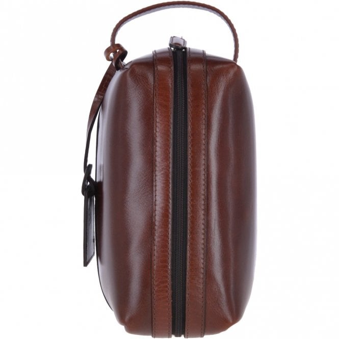 ashwood leather Leather Wash Bag Brandy : Rudy