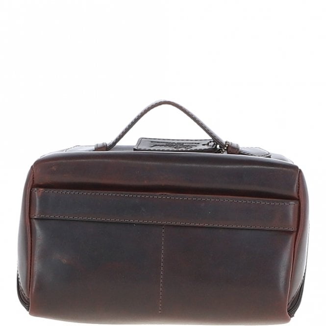 Ashwood Leather Leather Washbag Brown: K-49