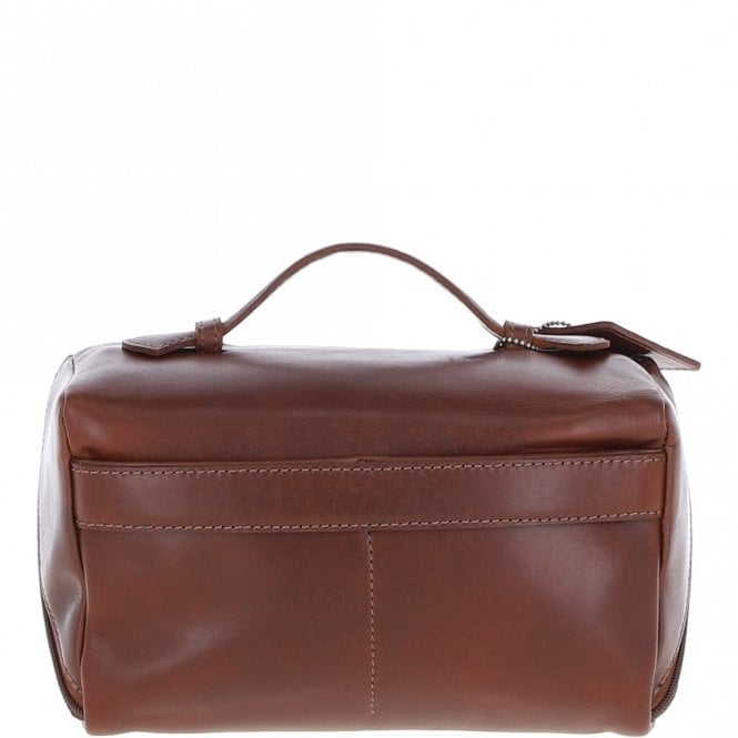 Ashwood Leather Leather Washbag Chestnut: K-49
