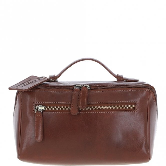 ashwood leather Leather Washbag Chestnut: K-49