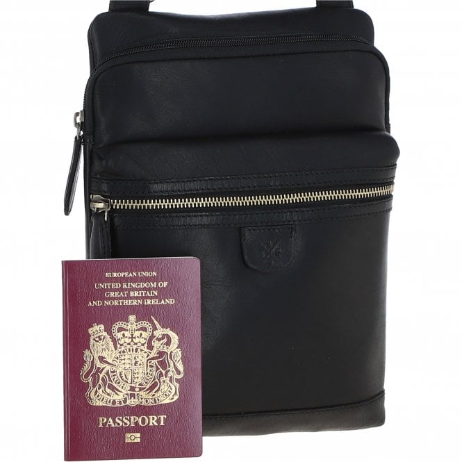 Ashwood Leather Ashwood Leather Medium Flight Bag Black: T-71