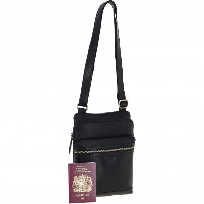 Ashwood Leather Ashwood Leather Medium Flight Bag Black: T-71