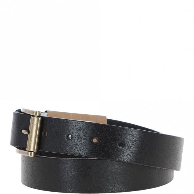 Ashwood Leather Mens Leather Belt Black: MB-109
