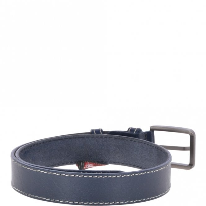 Ashwood Leather Mens Leather Belt Navy: AB-02