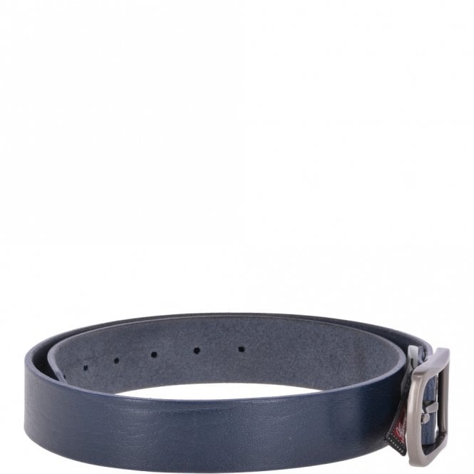 Ashwood Leather Mens Leather Belt Navy: AB-05