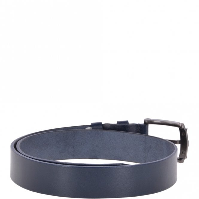 Ashwood Leather Mens Leather Belt Navy: AB-07