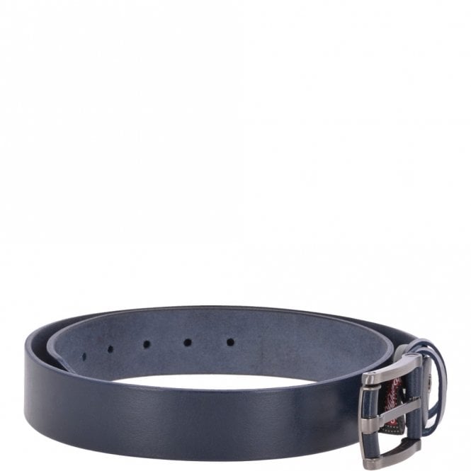Ashwood Leather Mens Leather Belt Navy: AB-07