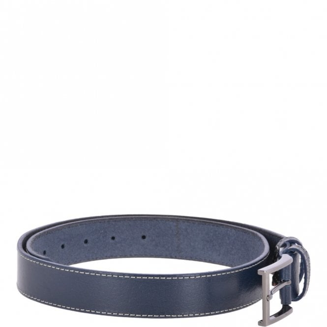 Ashwood Leather Mens Leather Belt Navy: AB-12