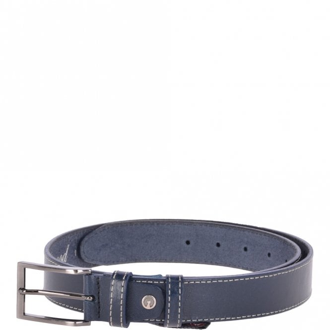 ashwood leather Mens Leather Belt Navy: AB-12