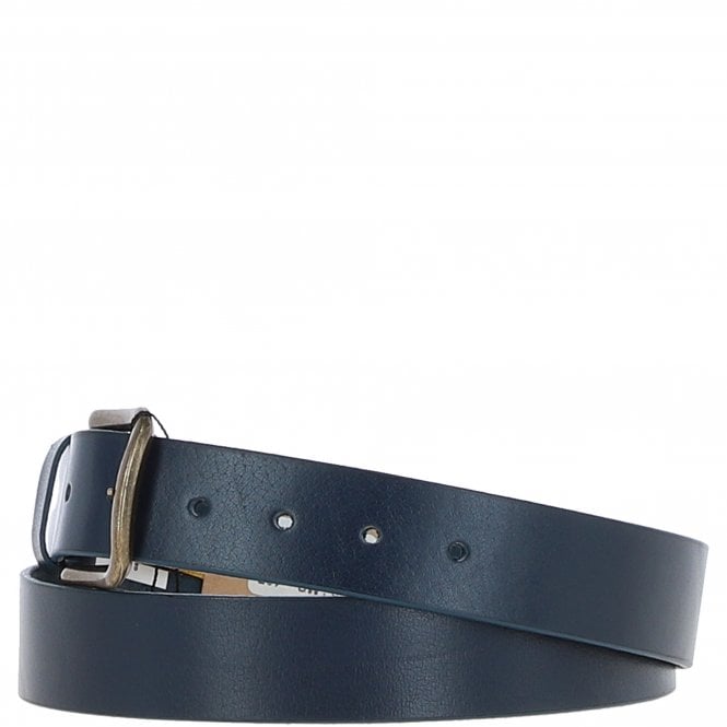 Ashwood Leather Mens Leather Belt Navy: MB-107
