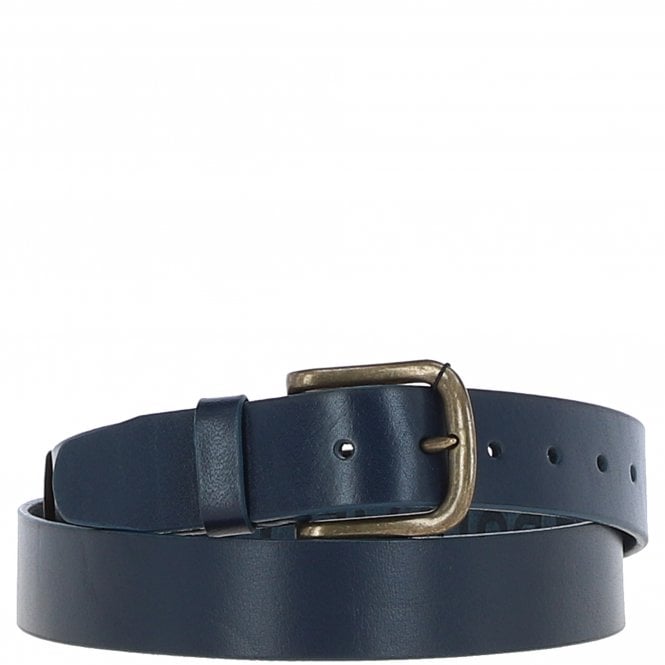 ashwood leather Mens Leather Belt Navy: MB-107
