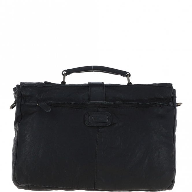 Ashwood Leather Mens Leather Briefcase Black : Doris