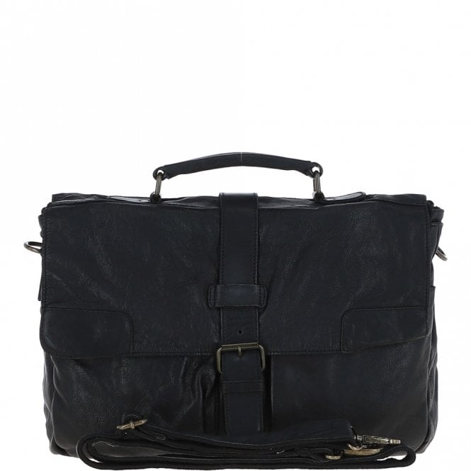 ashwood leather Mens Leather Briefcase Black : Doris