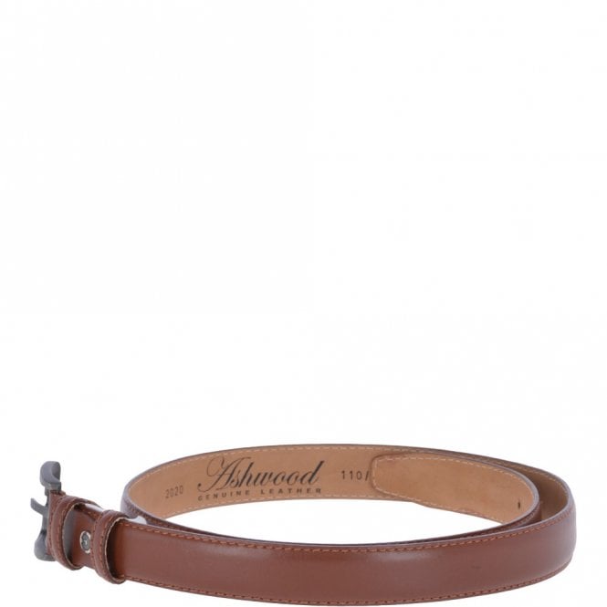 Ashwood Leather Mens Leather Chino Belt Tan: AB-32