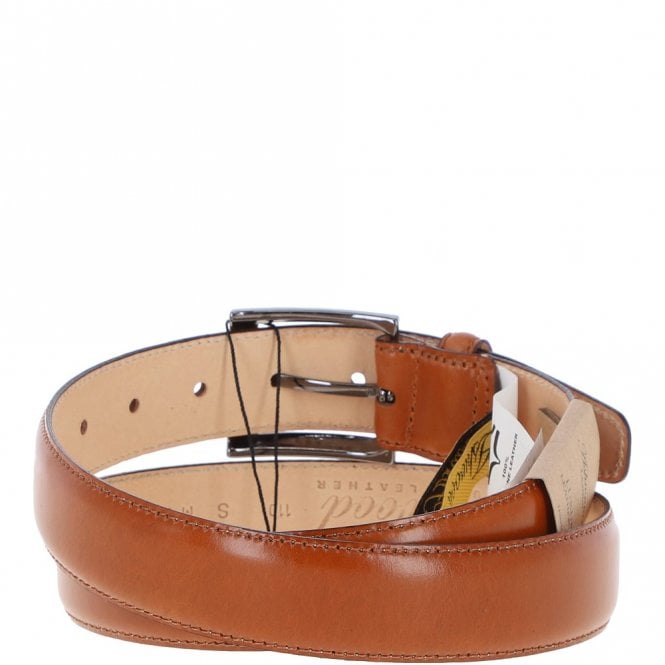 Ashwood Leather Mens Leather Chino Belt Tan: MB-102