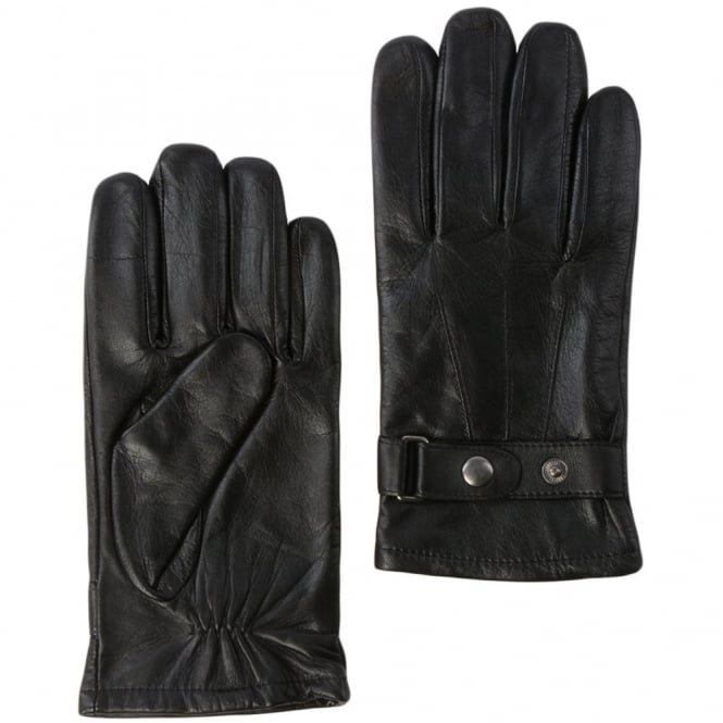 ashwood leather Mens Leather Gloves Black : 714