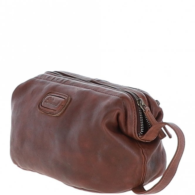 Ashwood Leather Mens Leather Wash Bag Brandy : Duff
