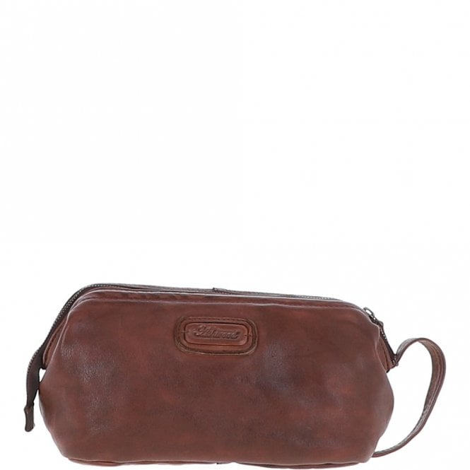 ashwood leather Mens Leather Wash Bag Brandy : Duff