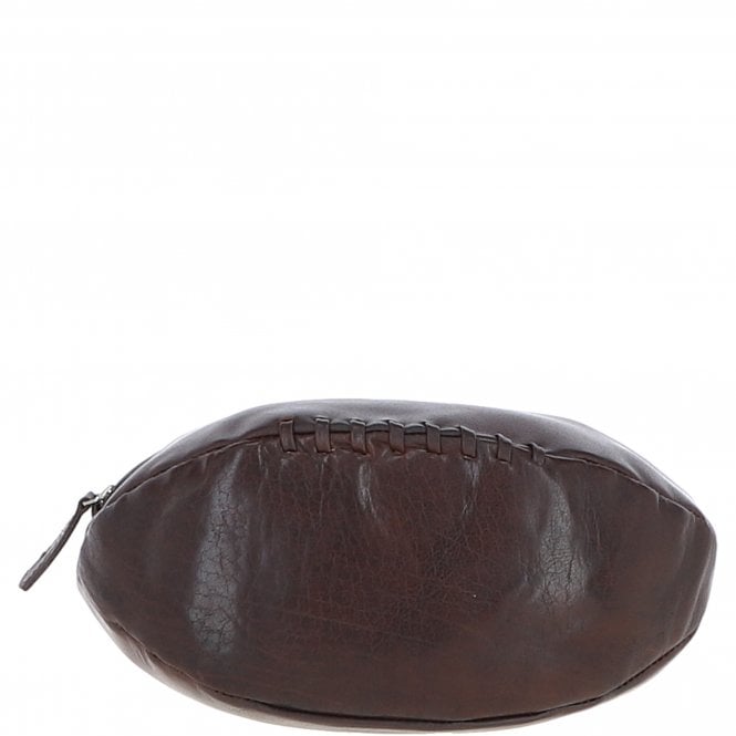 ashwood leather Ashwood Leather Rugby Ball Washbag Brandy: Q-40