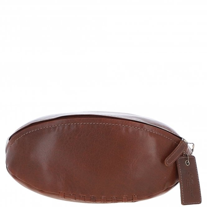 Ashwood Leather Ashwood Leather Rugby Ball Washbag Chestnut: Q-40