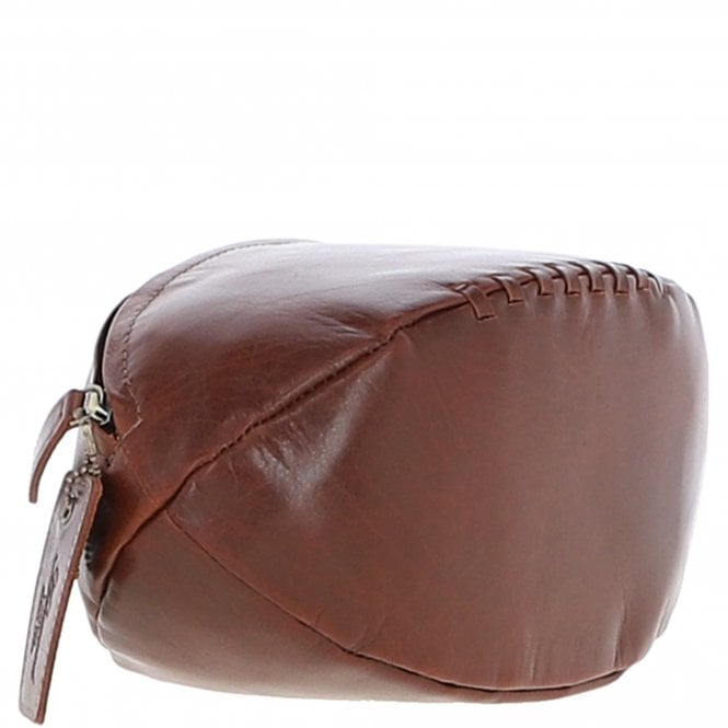 Ashwood Leather Ashwood Leather Rugby Ball Washbag Chestnut: Q-40