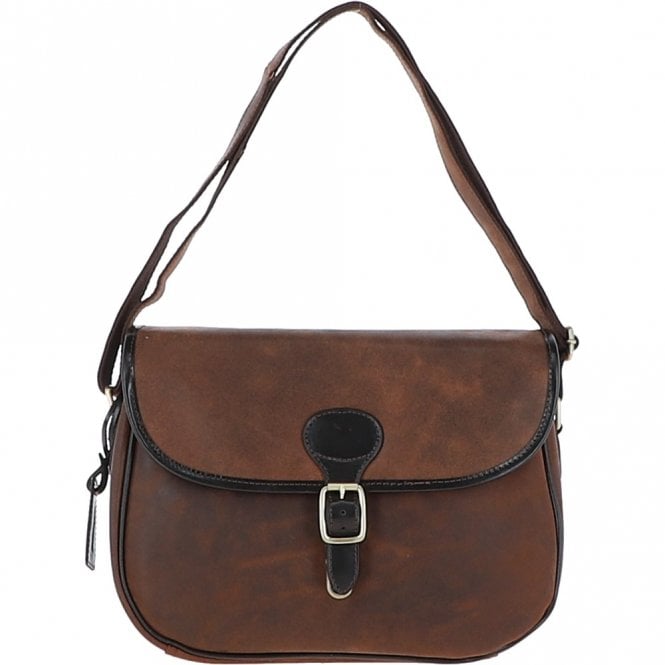 ashwood leather Ashwood Leather Saddle Bag Oily Brown: Jackson