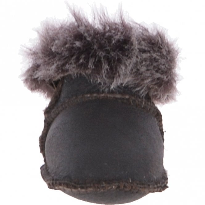 Ashwood Leather Sheepskin Boot Key Ring : Brown/nap