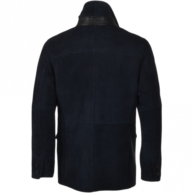 Ashwood Leather Sheepskin Coat Dark Blue : Richmond