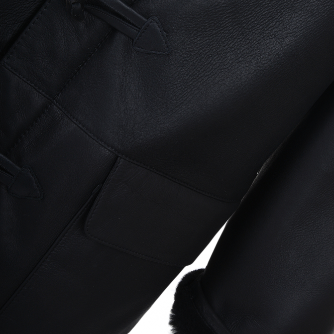 Ashwood Leather Sheepskin Duffle Black : Magnus