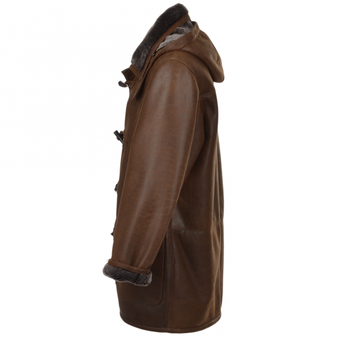 Ashwood Leather Sheepskin Duffle Tobacco : Magnus