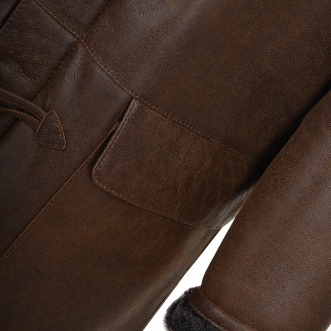 Ashwood Leather Sheepskin Duffle Tobacco : Magnus