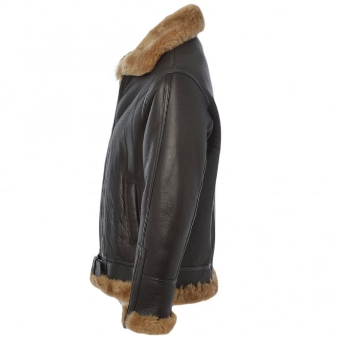 Ashwood Leather Sheepskin Flying Jacket Ginger : Leo