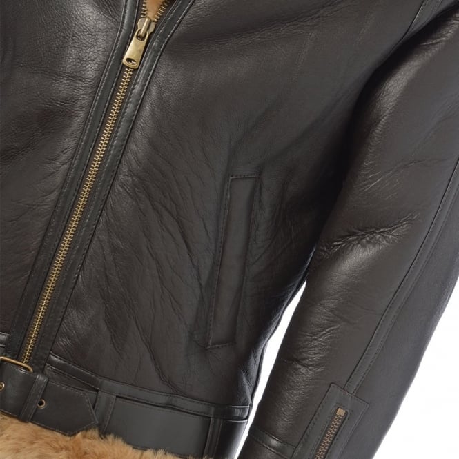 Ashwood Leather Sheepskin Flying Jacket Ginger : Leo