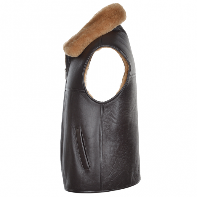 Ashwood Leather Sheepskin Gillet Ginger : Mackenzie
