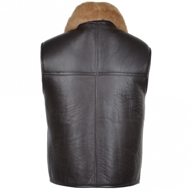 Ashwood Leather Sheepskin Gillet Ginger : Mackenzie