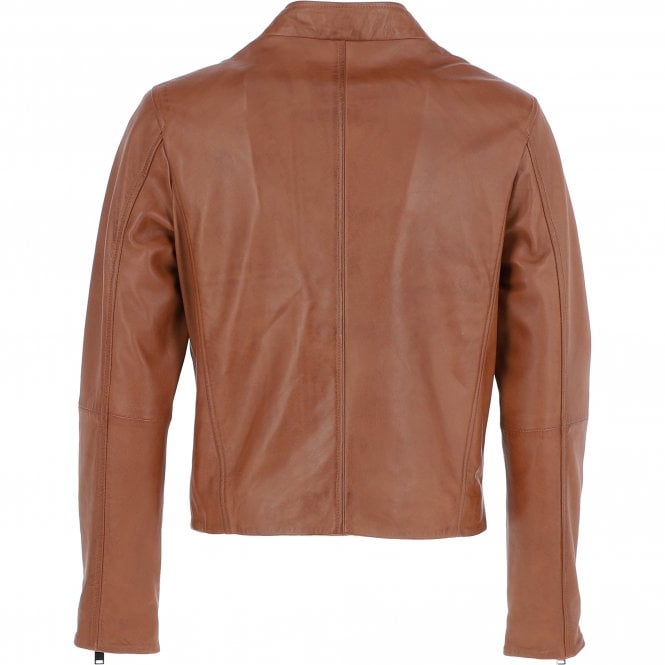 Ashwood Leather Ashwood Leather Side Zip Biker Jacket Tan: AWL-103