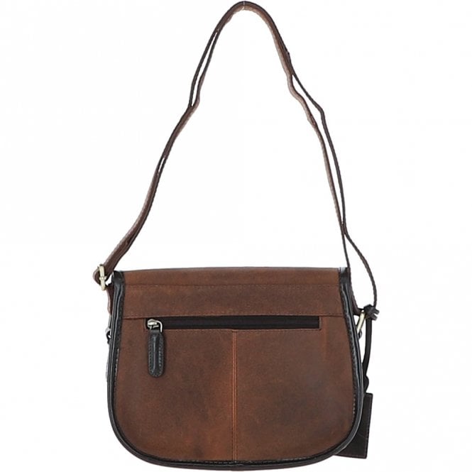 Ashwood Leather Ashwood Leather Small Saddle Bag Oily Brown: Joules