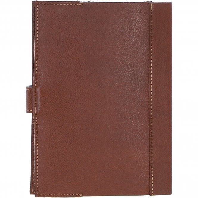Ashwood Leather Ashwood Leather & Tweed A5 Notebook Tan/Green Check: TW-19-010-TGNH